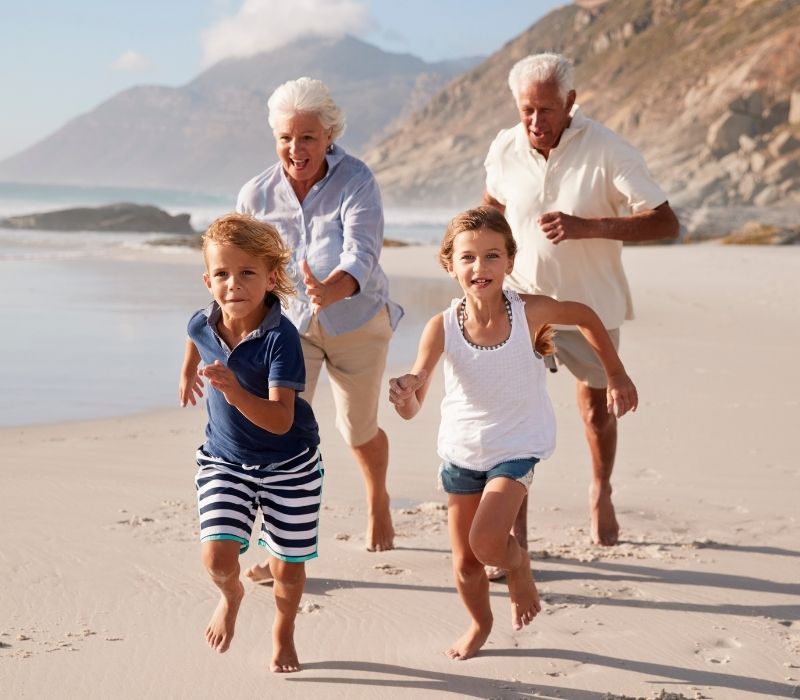 Grandparents and Grands Beach